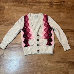 Banana Republic Cream & Pink Cardigan – Women’s Medium | Soft